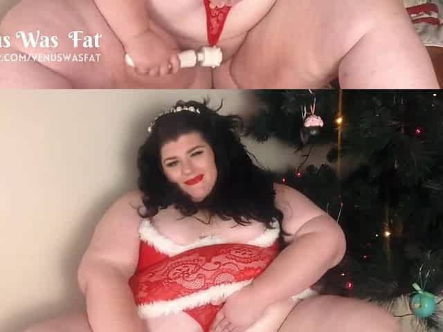 big beautiful woman SSBBW masturbation underneath Xmas tree extended trailer