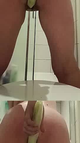 Masturbating with a Cucumber