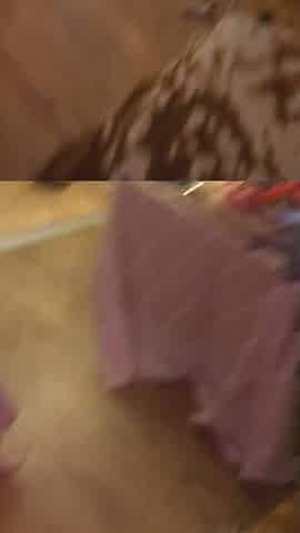 Pov cutie in micro mini petticoat turns around and bows over and puts booty in air for me (no pants)