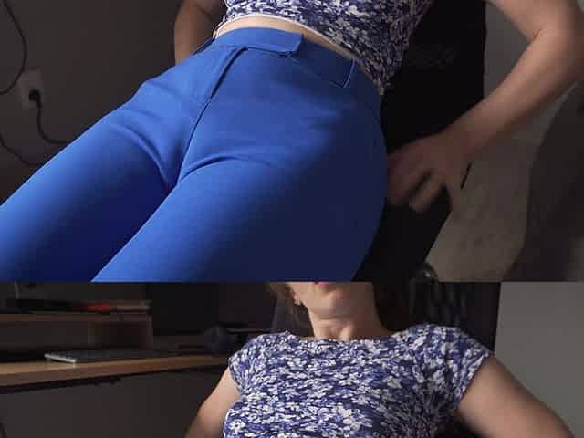 Naughty Coworker Camel Toe Tease and Denial