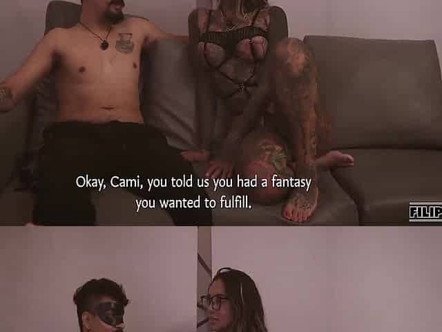 First Time Casting For A Big Butt Colombian Model With Leyton Big, Camila Jimenez And Filip Baco