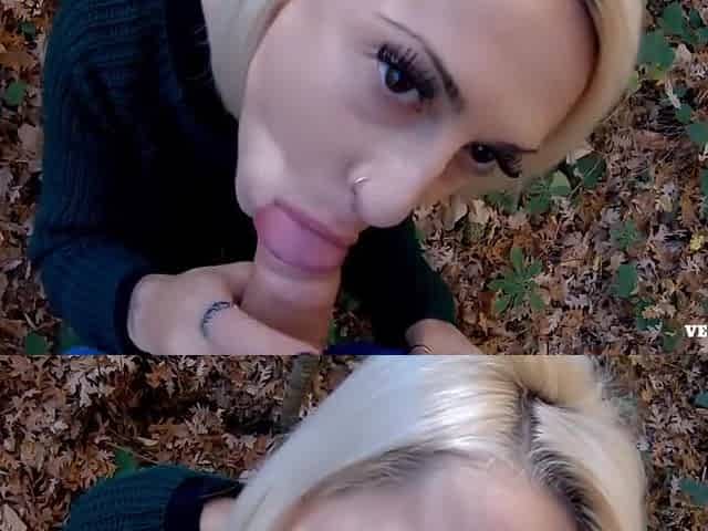 Very Myller - Slender Sexy Blonde Gets Doggy Anal And Cum On Tongue In The Central Park