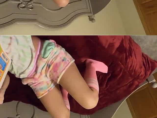 Stepdaughter Can't Sleep and Visits Her Stepdaddy in Bed