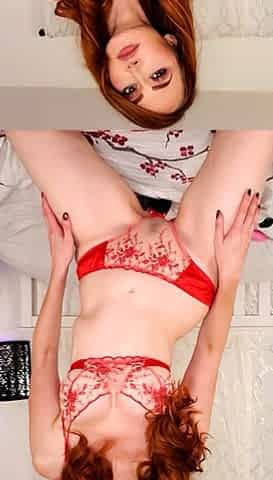 Pregnant Redhead Webcam Masturbation