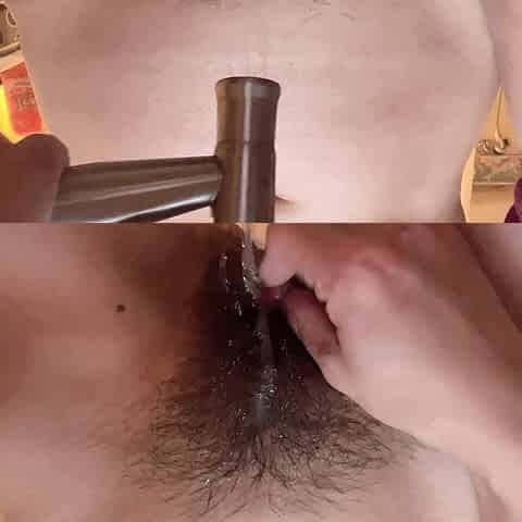 Pee Great Time Then Clean Hairy Pussy by Tap Water