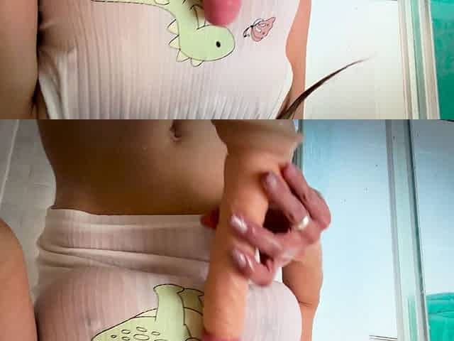 Hot Shower with Dildo