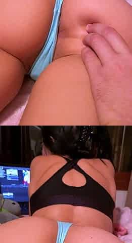Amateur gf ass fingered outdoors
