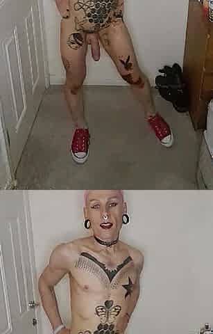 Charming floozy masturbation