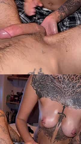Cheating GF Plays With Hard Cock