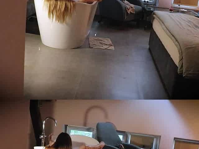 I Watched Her Take a Bath and Then She Sucked My Cock and I Cum in Her Mouth