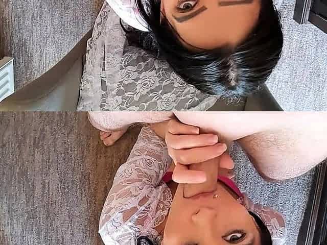Rough POV Blowjob with Cum in Mouth from Ex-GF