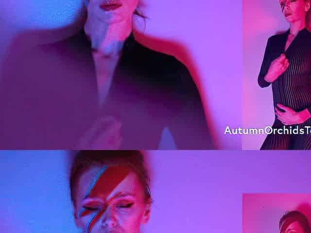 David Bowie cosplay with Eros Foundry vibrator screwing and Hitachi sex tool orgasms...