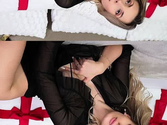 Two big tit blonde babes fucking a big
