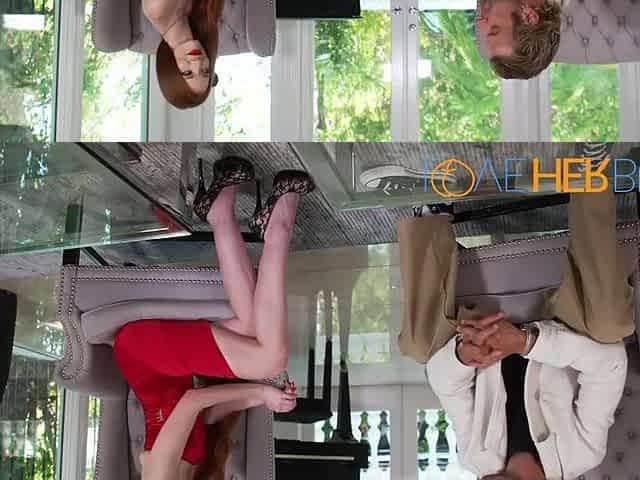 Redhead Doxy Erin Everheart Welcomes Large Dong Inside Her Booty