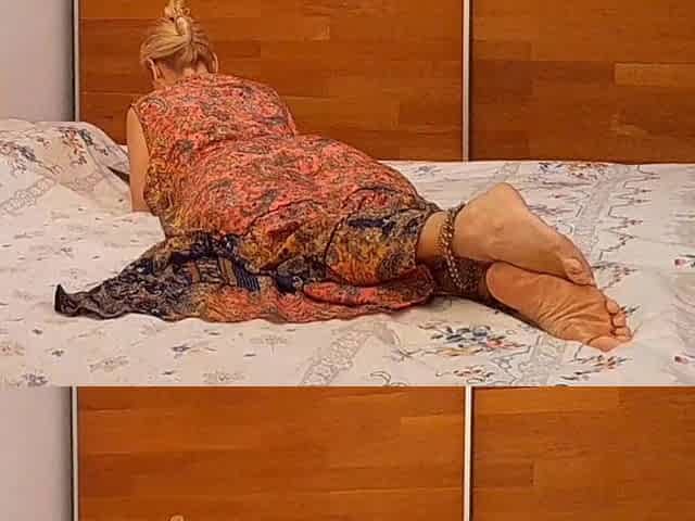 Mature Blonde Wife Enjoys Sex in Between