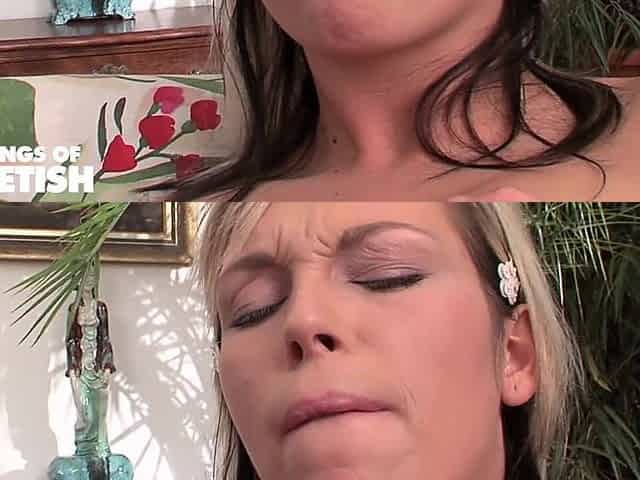 Tattooed Teen and Her Girlfriend Have Dirty Fun on the Floor
