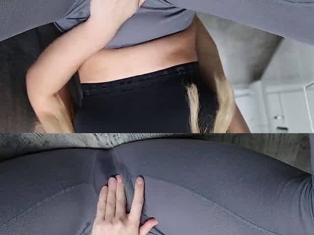 Oozing Moist Twat Sounds - Cum in My Leggins