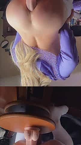 Stuffing my constricted little booty with a massive toy