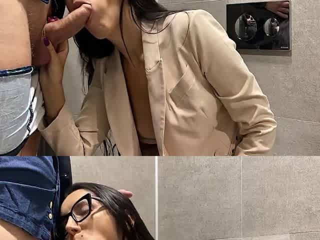 Fucked A Hot Secretary In The Office Toilet