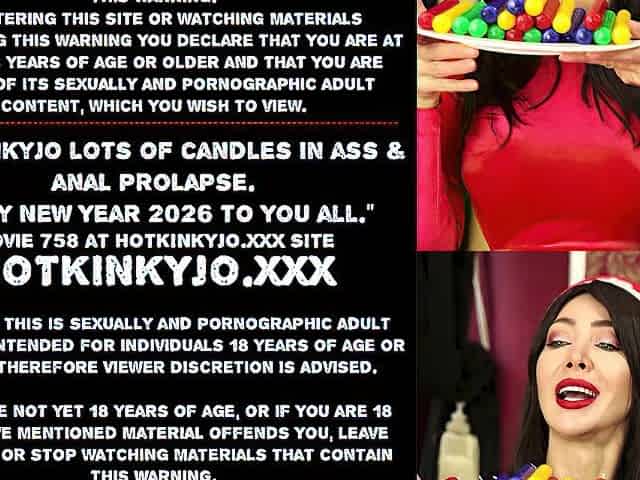 Hotkinkyjo a lot of candles in booty & anal prolapse. Glad Recent Year 2026 to U all