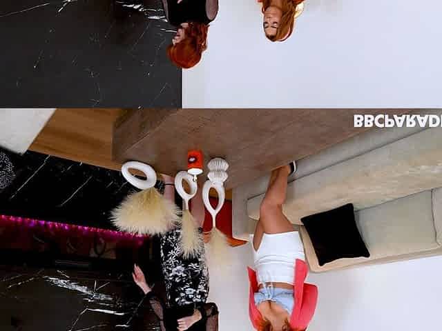 Interracial amateurs filming themselves during blowjob