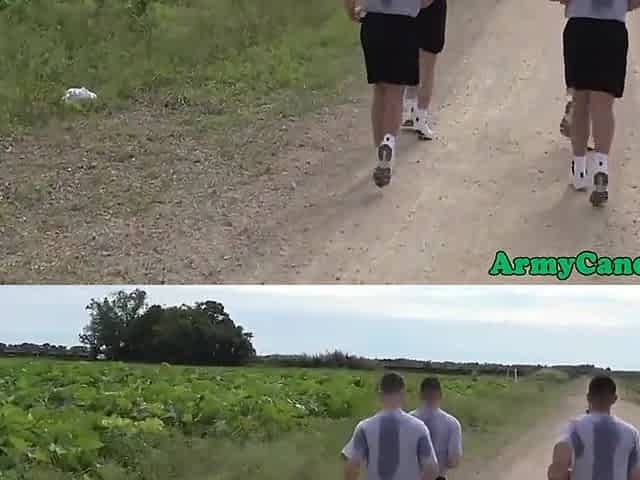 Military Soldiers Group Fuck Outdoors At Basic Training