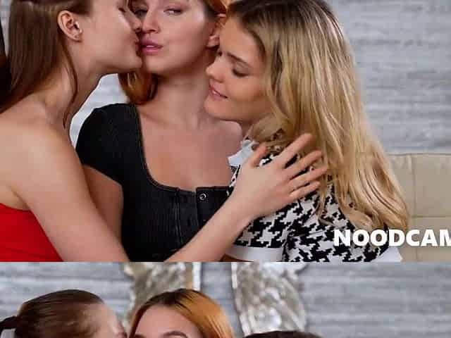 Lesbo gals unfathomable giving a kiss cunt tongue licking