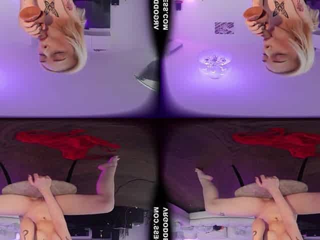 Hot 18yo Spinner Blonde Alice Striptease Dancing And Dildoing Herself To Orgasm