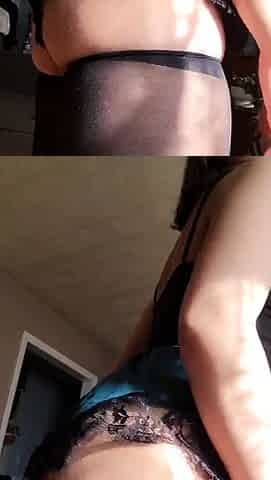Amateur Jasmin stripping panties and masturbating