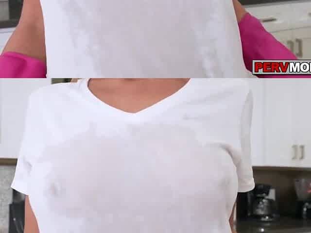Stepmom On Her Knees To Please Her Stepsons Hard Boner With Perv-mom