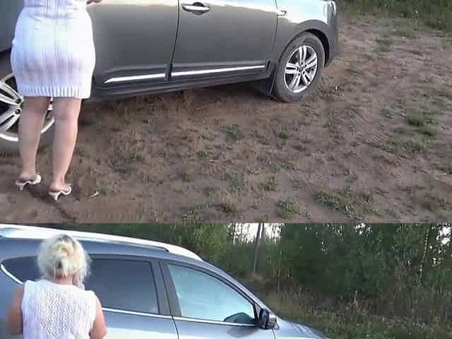 Hawt mother I'd like to fuck on the road seduces with her butt