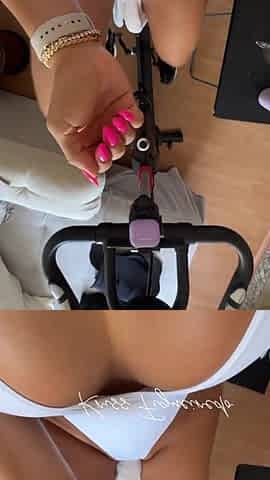 Precious morning on the bike with Kriss Hotwife in a bikini
