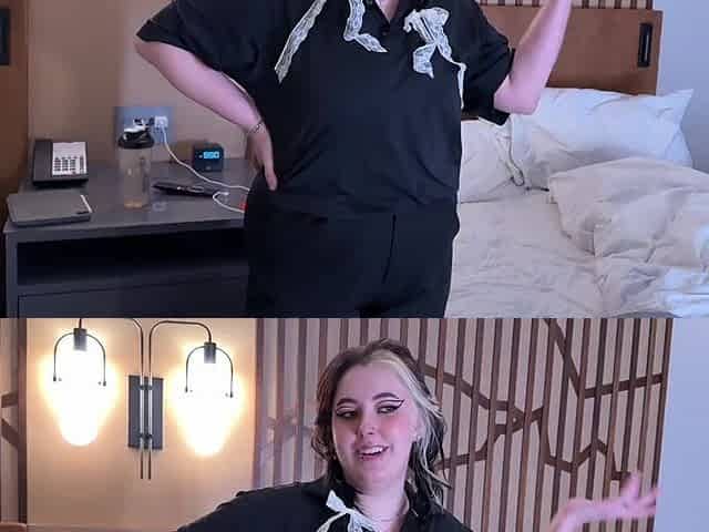 Casting Curvy: Astonishing Large Boob HILTON Maid Gets Tricked into Screwing