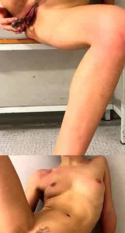 Brunette amateur teen masturbate to her boyfriend