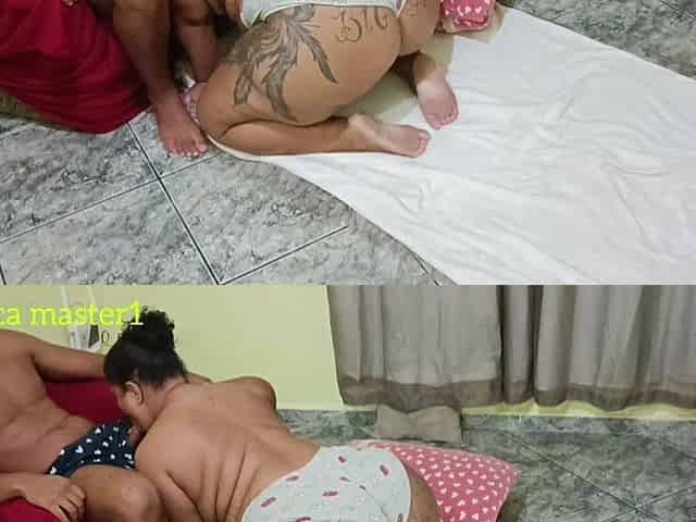 I Was on the Couch and Naughty Stepsister Came to Tease Me by Sucking My Dick