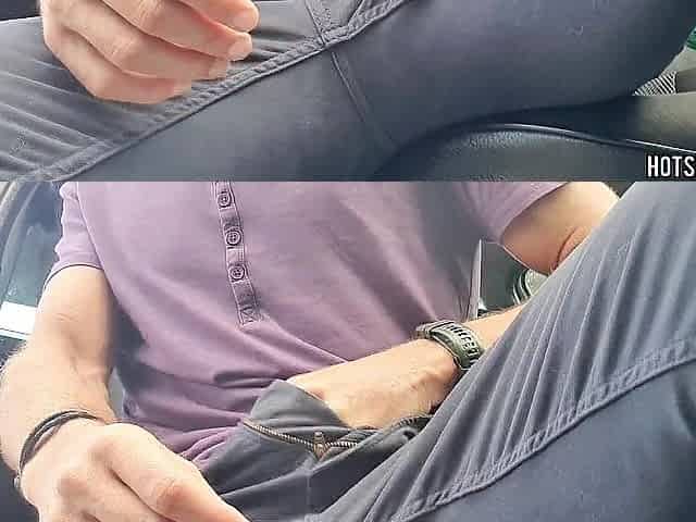 Hawt Dude - Public Masturbation in a Car: A Risky Adventure!