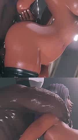 Stretched Pussy & Ass Fucked Hard by Monster Black Dick