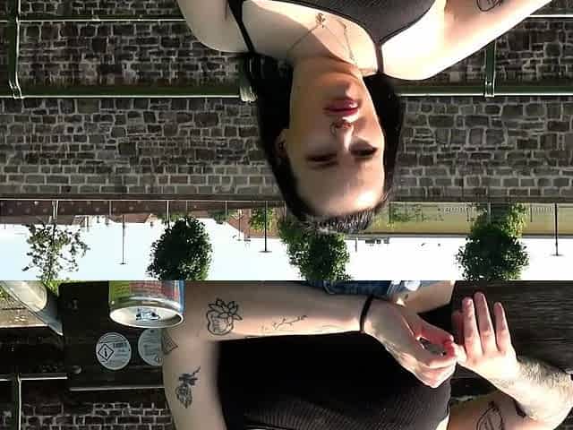 German chubby amateur sucks man cock in the park