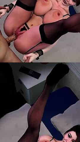 Sex with a Smoking Hot Asian MILF in Stocking and High Heels - 3D Porn