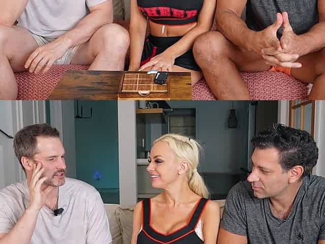 Blonde Bimbo Bad Bella Getting Slammed by Two Cocks - Tom Games Pod