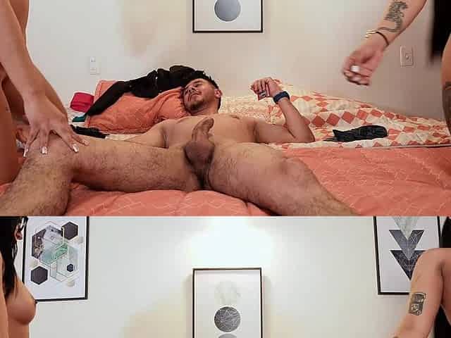The Neighbor Didn't Expect She Was Going to End up in a Threesome with Me and His Girlfriend