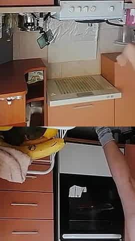 Sexy Mom Prepares Breakfast, Hairy Pussy, Big Tits. Sexy Woman Empties House
