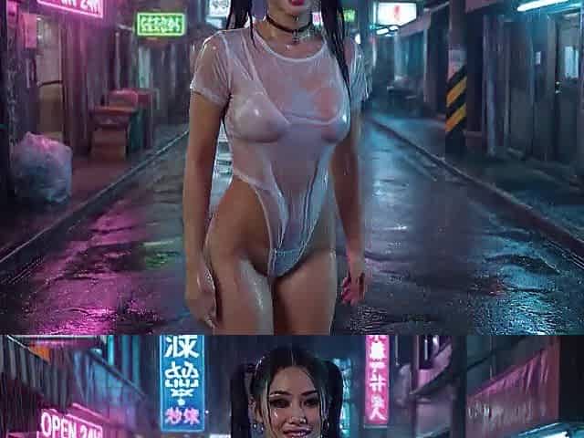 Oriental Hooker and Nasty Librarian in Small Mini Petticoat - Oral-sex & Biggest Facial AI Generated