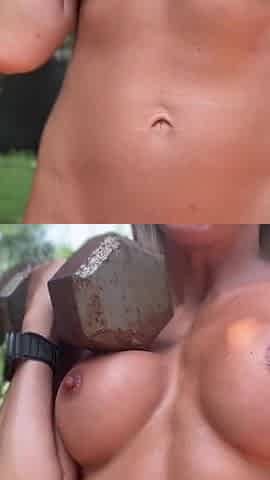 Outdoor Flex and Muscle Tease JOI