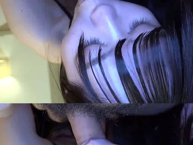 Japanese teen in white cotton panties masturbates