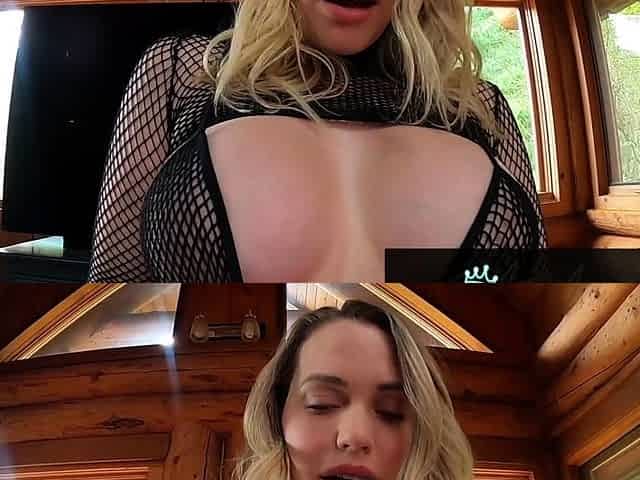 Friends wife let me cum on her new tits