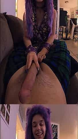puppy cutie sucks my dong til I cum and keeps jerking off