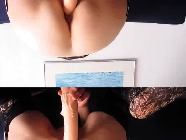 Girl's Solo Session with Her Dildo