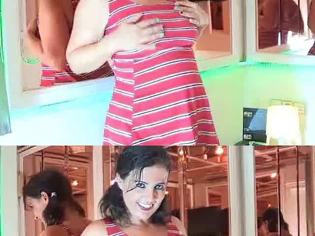 Cumshot amateur MILF suck and jerks dude in the bedroom