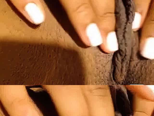 Ebony Amateur Ms. SJ Masturbates on Webcam - Part 2